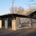 Historical Mural on building in Louisburg Park